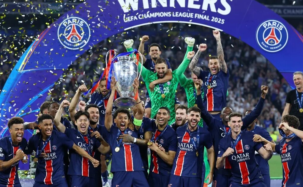 Paris Saint-Germain win their first UEFA Champions League title in a stunning 5–0 victory over Inter Milan. Full recap, goalscorers, and what this means for European football.